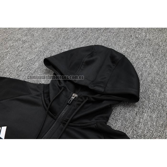 Chandal de Sudadera del Real Madrid Nino 2023 2024 Negro y Blanco